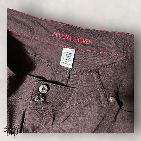 Sabrina Lauren Women's Pants Size 24 Black Plus Size Trousers Comfortable W04 - Picture 2 of 3